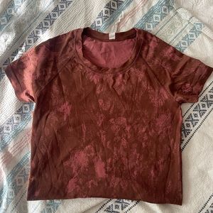 lulu swiftly tech-worn once,cheetah like patter of brown w pink!